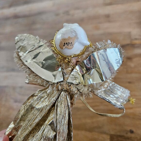 Vintage Japan 1950s 60s HOLT HOWARD Christmas Porcelain Head Angle Tree Topper - Picture 6 of 7